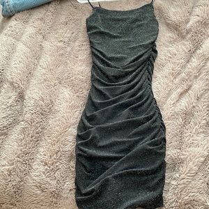 Womens skinny strap sparkly dress, stretchy, can make it shorter and longer